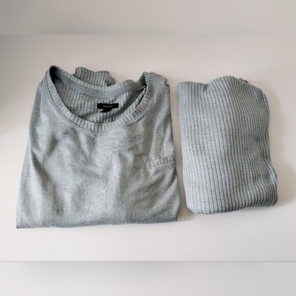 Midnight by Carole Hochman Women's Thermal Waffle PJ Size 2XL Sage Gray - Picture 1 of 7